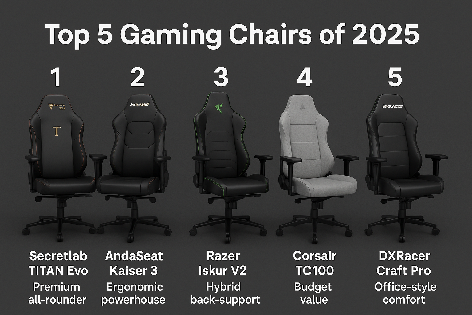 Top 5 Gaming Chairs of 2025